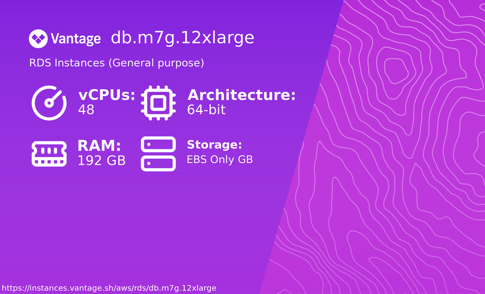db.m7g.12xlarge pricing and specs - Vantage